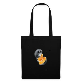 Universe Orange Moon - Stoffbeutel - Schwarz - Vorne
