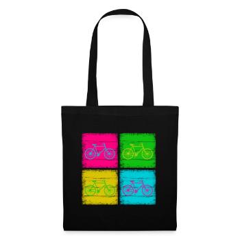 Vélo Vélo Vélo Pop Art idée cadeau - Sac en tissu - noir - Devant