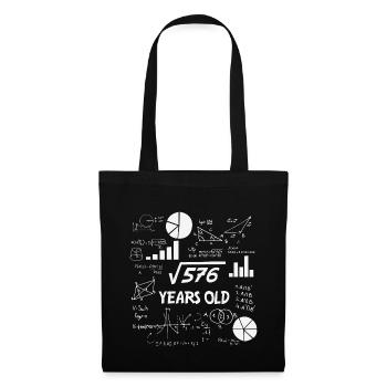 Square Root of 576 | 24 Birthday Math 24 Years Old - Tote Bag - black - Front