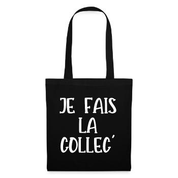 je fais la collec - Sac en tissu - noir - Devant