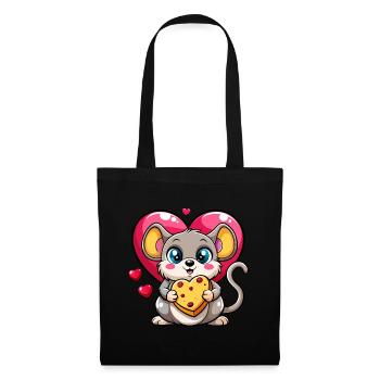 Cheese Loving Mouse - Tote Bag - black - Front