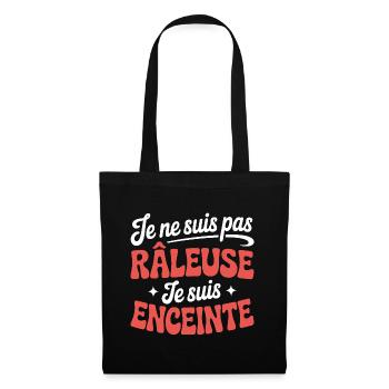 Grossesse Humour Maman Enceinte Raleuse - Sac en tissu - noir - Devant