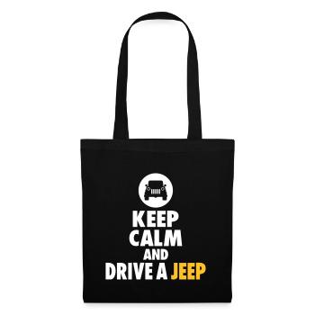 restez calme et conduisez une jeep - Sac en tissu - noir - Devant