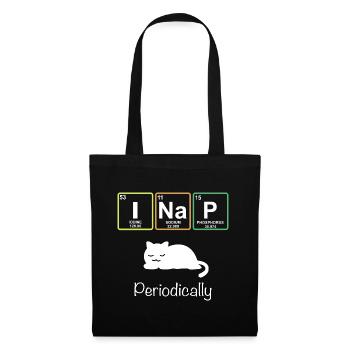 I Nap Cat Tableau périodique Enseignant T Shirt Cadeau - Sac en tissu - noir - Devant