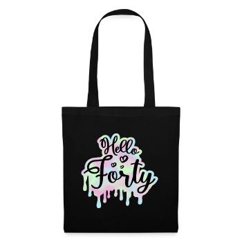 Célébrer 40ème Anniversaire Femme 40 Ans Tie Dye - Sac en tissu - noir - Devant