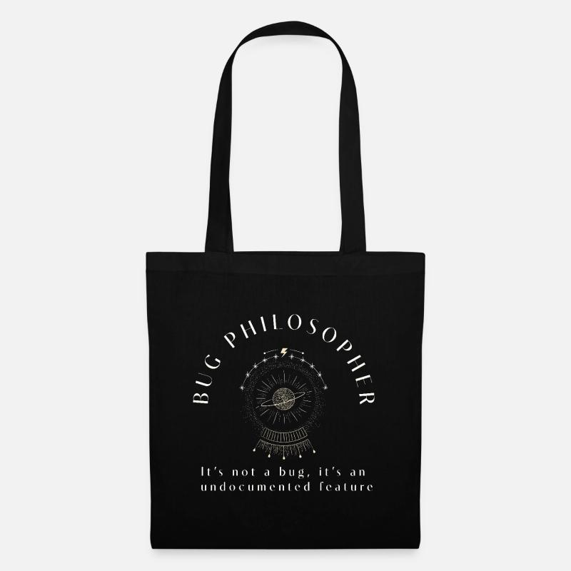 IT Bug Philosopher funny T-shirt I.T Professionals - Tote Bag - black