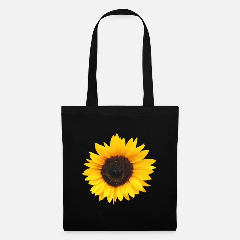 Fleur, Jaune, Fleur Jaune, Fleurs, Tournesol, Fleur - Sac en tissu - noir