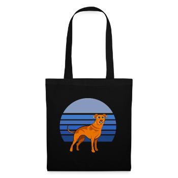 Rhodesian Ridgeback Dog Retro Blue - Tote Bag - black - Front