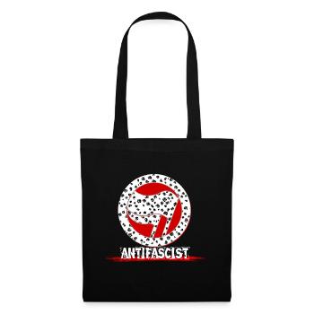 Antifaschistische Blumen Antifa Alerta - Stoffbeutel - Schwarz - Vorne