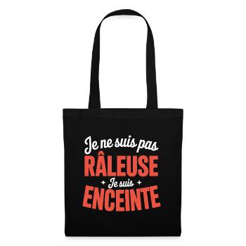 Grossesse Humour Maman Enceinte Raleuse - Sac en tissu - noir - Devant