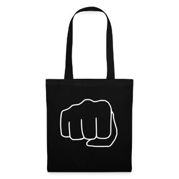 Emoji Fist Sketch Blanc - Sac en tissu - noir - Devant