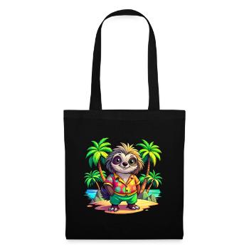 Cute holiday sloth - Tote Bag - black - Front