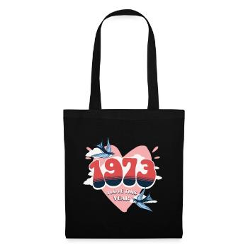 Geburtstag 50 Jahre verehrt Geburtsjahr 1973 - Stoffbeutel - Schwarz - Vorne