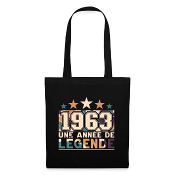 Homme Né En 1963 Anniversaire 60 Ans - Sac en tissu - noir - Devant