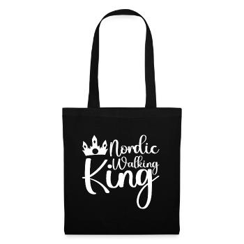 Nordic Walking man king of Nordic walking - Tote Bag - black - Front