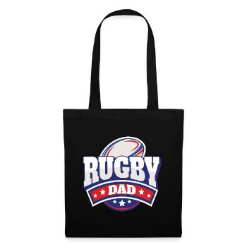 Vater Rugby-Spieler Geschenk Papa Rugby-Unterstützer - Stoffbeutel - Schwarz - Vorne
