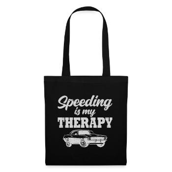 Voiture Humour Vitesse Conducteur Automobiliste - Sac en tissu - noir - Devant
