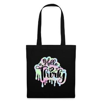 Célébrer 30ème Anniversaire Femme 30 Ans Tie Dye - Sac en tissu - noir - Devant