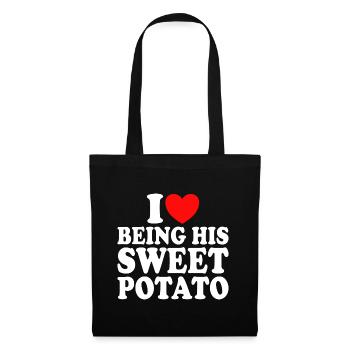 J'aime Être Sa Patate Douce Couple Thanksgiving - Sac en tissu - noir - Devant