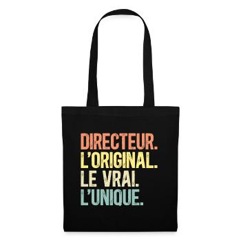 Directeur L'Original Le Vrai L'Unique Homme - Sac en tissu - noir - Devant