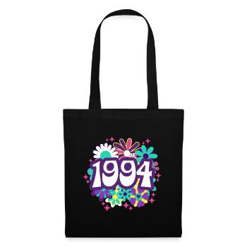 Retro Groovy Jahr 1994 Frau 30 Jahre Jubiläum - Stoffbeutel - Schwarz - Vorne