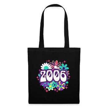 Rétro Groovy Année 2006 Femme 18 Ans Anniversaire - Sac en tissu - noir - Devant