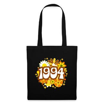 Retro Groovy Jahr 1994 Frau 30 Jahre Jubiläum - Stoffbeutel - Schwarz - Vorne
