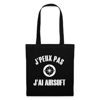 Je Peux Pas J'Ai Airsoft Humour Airsofteur - Sac en tissu - noir - Devant