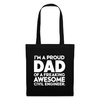 Father Funny Civil Engineer Dad - Tote Bag - black - Front