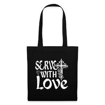 Serving with Love Christian Missionary - Tote Bag - black - Front