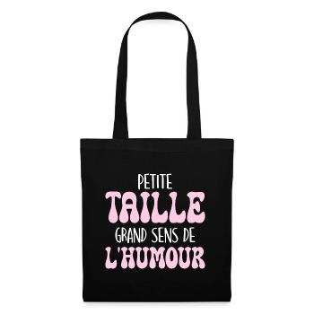 Petite Taille Humour Petite Femme - Sac en tissu - noir - Devant