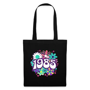Retro Groovy Jahr 1985 Frauen 40 Jahre alter Geburtstag - Stoffbeutel - Schwarz - Vorne