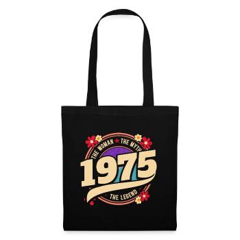 Millésime 1975 Légende 50 Ans Anniversaire Femme - Sac en tissu - noir - Devant