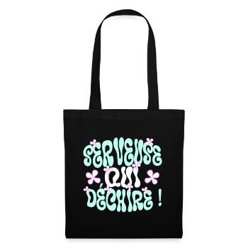 Serveuse Qui Déchire Serveuse Humour - Sac en tissu - noir - Devant