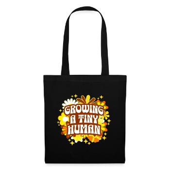 Maternity Flowers Pregnancy Announcement - Tote Bag - black - Front