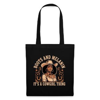 Western Country Afro Women - Tote Bag - black - Front