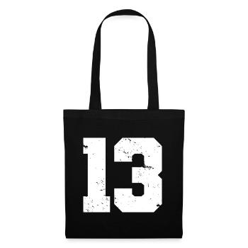 Cool Number 13 - 13 ans 13th Birthday Gift - Sac en tissu - noir - Devant