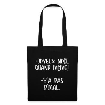 joyeux noël quand même - Sac en tissu - noir - Devant