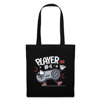 Gamer Player 4 console video games Family - Tote Bag - black - Front