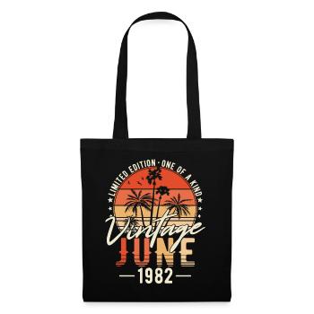 Juni 1982 Jahrgang Vintage Geburtstag Geschenk - Stoffbeutel - Schwarz - Vorne