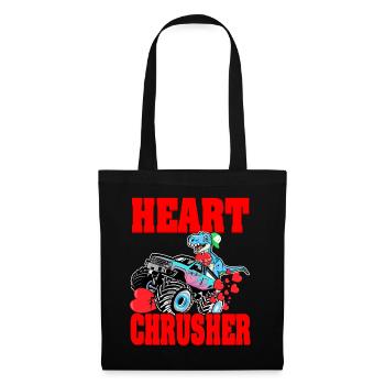 Heart Crusher T-rex Auf Monstertruck Boys - Stoffbeutel - Schwarz - Vorne