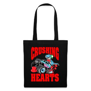 Crushing Hearts Monstertruck T-rex Boys - Stoffbeutel - Schwarz - Vorne