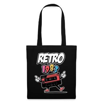 1983 Anniversaire 40 Homme Chemise de 1983 - Sac en tissu - noir - Devant