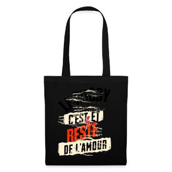 le rugby c'est, et reste de l'amour - Sac en tissu - noir - Devant