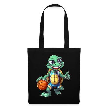 Basketball Turtle - Tote Bag - black - Front