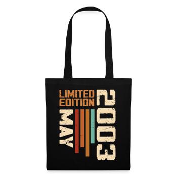 Mai 2003 Vintage Nées En Mai 2003 Anniversaire - Sac en tissu - noir - Devant