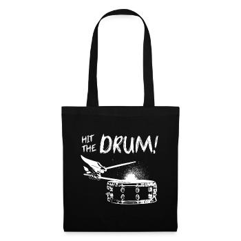 HitTheDrum Snare- auf hell - Stoffbeutel - Schwarz - Vorne