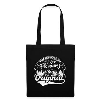 Février 1977 Cadeau d’anniversaire Février 1977 - Sac en tissu - noir - Devant