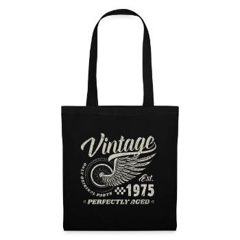 50e anniversaire 50 ans Né 1975 Homme Femme - Sac en tissu - noir - Devant