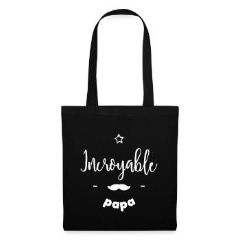 Incroyable papa - Sac en tissu - noir - Devant